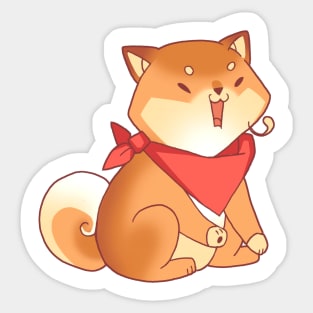 Rude Shiba Dog 4 - Burps Sticker